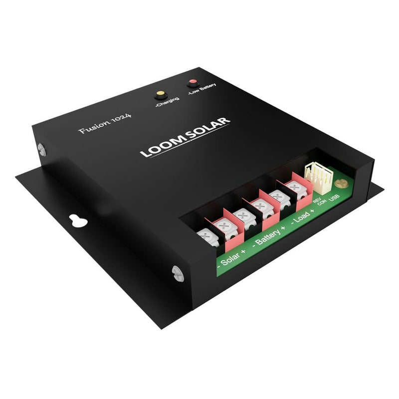 12 Months Warranty Charge Controller Loom solar,  Fusion 1024 charge controller - 10 amp, 12-24V