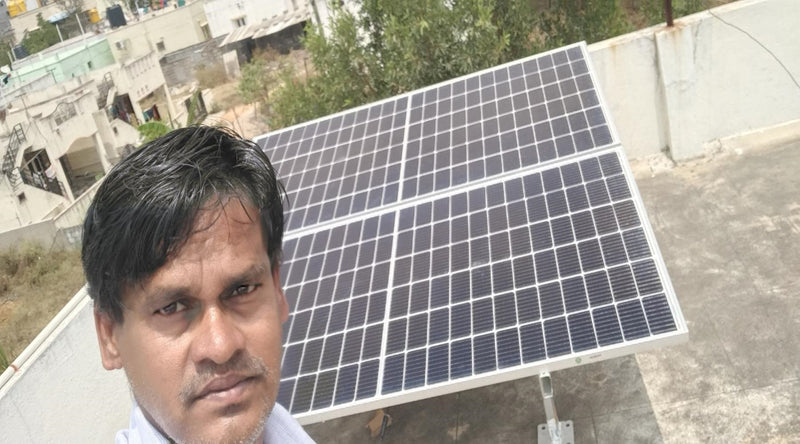 3Kva inverter with 890 watts panel Off Grid Solar System Installation in Ranipet
