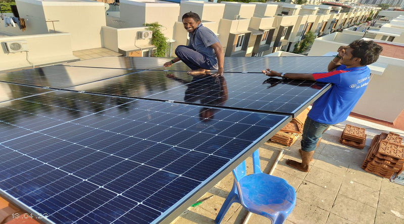 6600W On Grid Solar System Installation in Kanchipuram, Tamilnadu