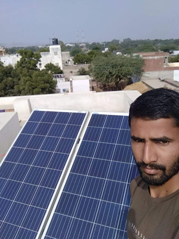 320 Watt solar installation in my village in Bhilwara, Rajasthan