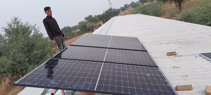 3kW Off Grid Solar System Installation in Nagpur, Rajasthan