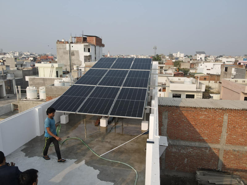 5kW On Grid Solar System Installation in Lucknow, Uttar Pradesh