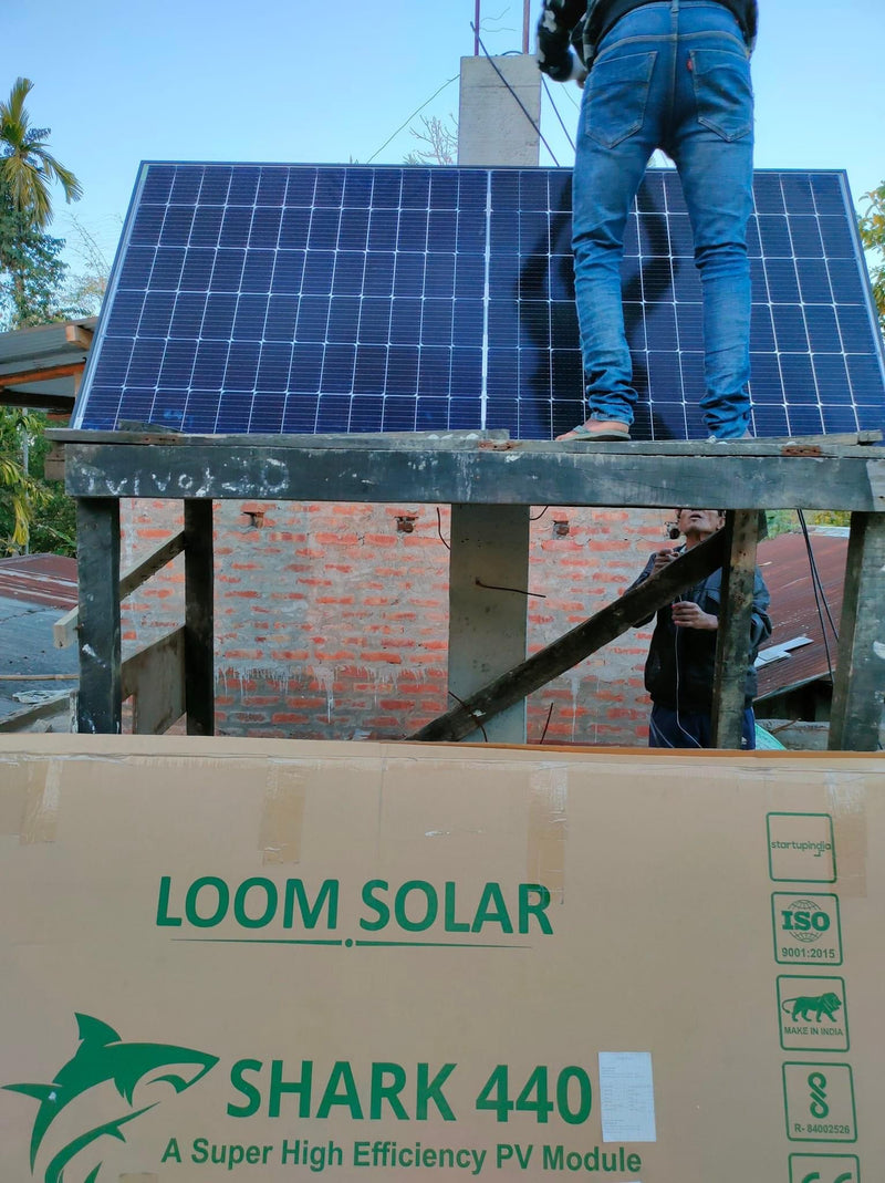 0.5 kw Off Grid Solar System Installation in Moranhat, Assam