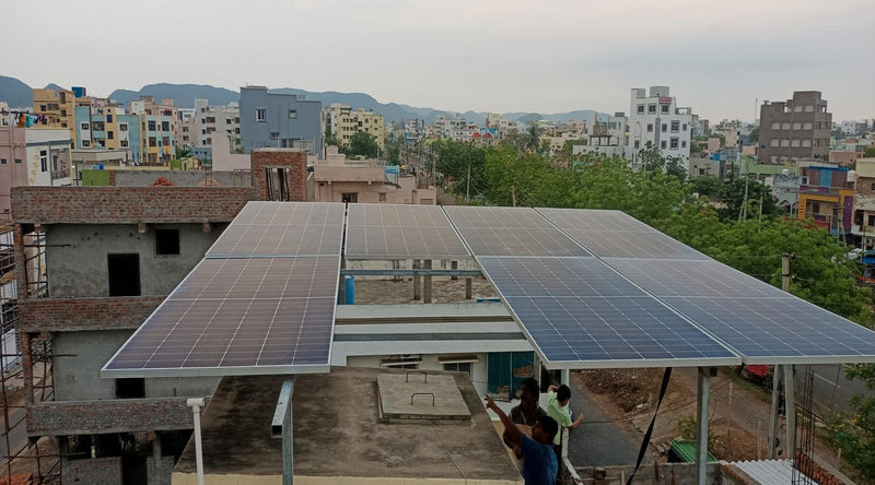 3780 On Grid Solar System Installation in Vijayawada