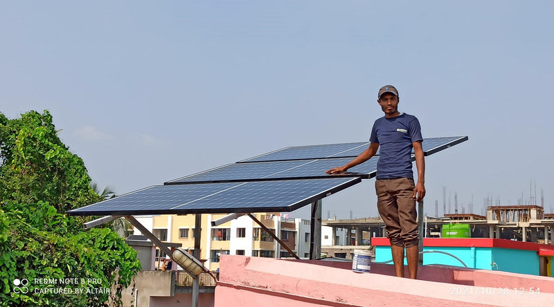 1.5 KW Off Grid Solar System Installation in Durgapur, West Bengal