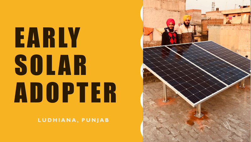 1kW Off-Grid Solar Power Installation in Ludhiana, Punjab