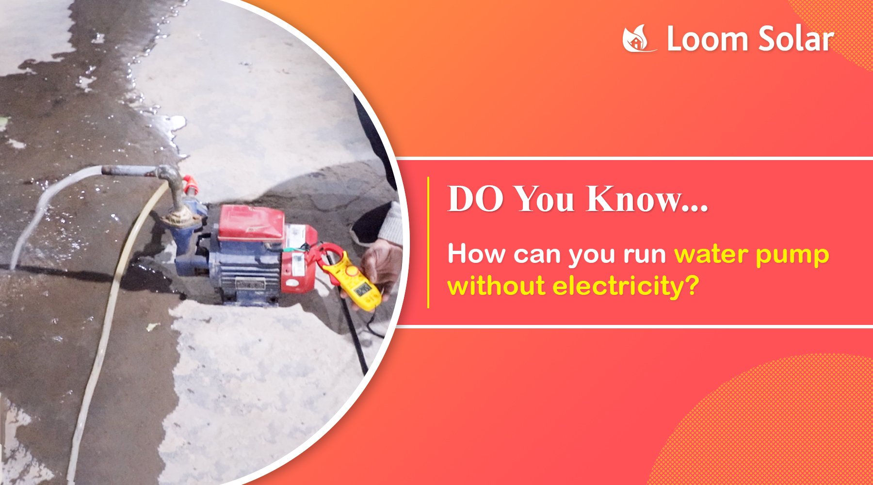 How can I run Water Pump without Electricity? Solar Panel for