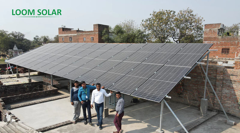 Solar Panels Installation for 10HP Solar Atta Chakki