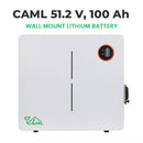 CAML 51.2 V 100 Ah, 5.12 kWh LiFePO4 Battery - Wall Mount