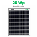 Loom Solar 20 Wp, 12 V PV Module for Small Battery Charging & DIY Projects