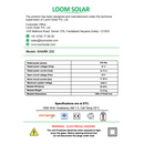 Loom Solar Mono PERC, Half-Cut 225 Wp, 12 V Solar Panel for Inverter Battery Charging
