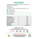Loom Solar Mono PERC, Half Cut 275 Wp, 12 V Solar Panel for Inverter Battery Charging