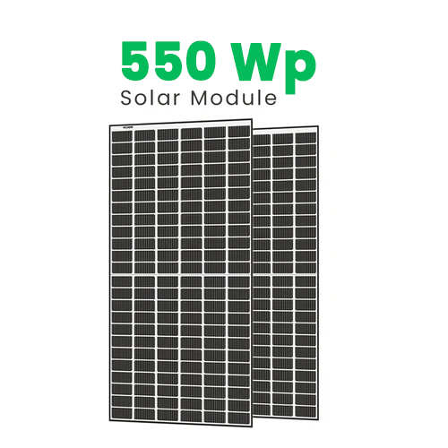 Loom Solar Panel - Shark 550 Watt Bifacial - Mono Perc, 144 Cells, Half Cut