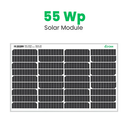 Loom Solar Mono PERC, Half Cut 55 Wp, 12 V Portable Solar Panel for Home Lighting System & DIY Projects