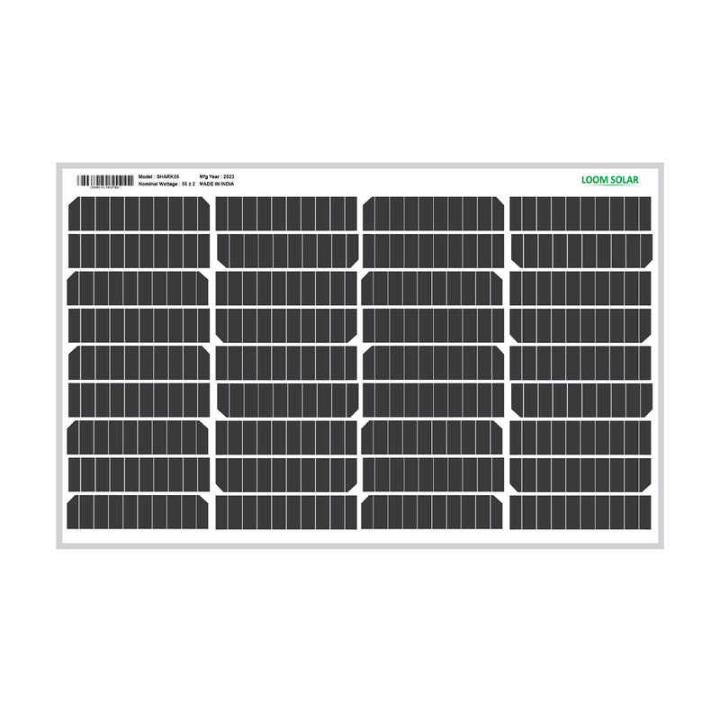 Loom Solar Panel 55 watt - 12 volt Mono Perc