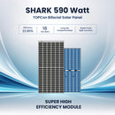 Loom Solar Panel - SHARK 590 Wp | N-Type TOPCon Bifacial 16BB (Pack of 2)
