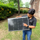 Loom Solar Mono PERC, Half Cut 55 Wp, 12 V Portable Solar Panel for Home Lighting System & DIY Projects