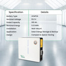 CAML 5.12 kWh (100Ah, 51.2V) LiFePO4 Battery - Wall Mount