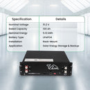 CAML 51.2 V 100 Ah, 5.12 kWh Rack-Mount Lithium Battery