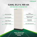 CAML 100 Ah, 204.8 V / 20kWh High-Voltage Lithium Battery