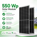 Loom Solar Mono PERC Half-Cut Shark 550 Wp, 144 Solar Cells PV Module (Pack of 2)