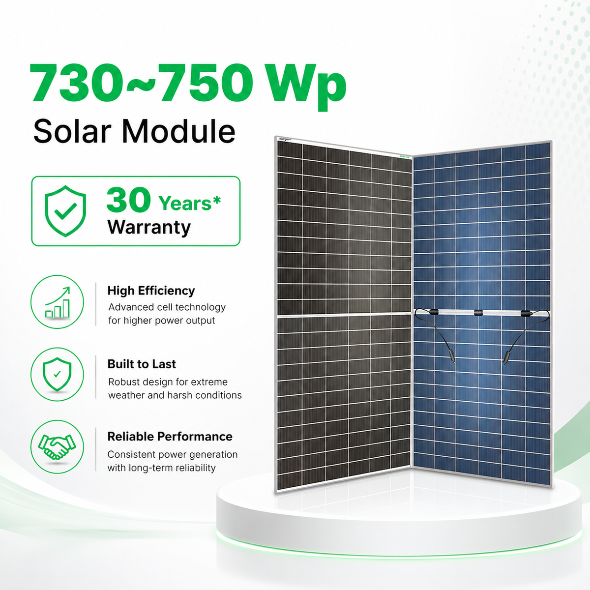 SHARK 730~750 Wp HJT Dual-Glass Solar Panel (Pack of 33)