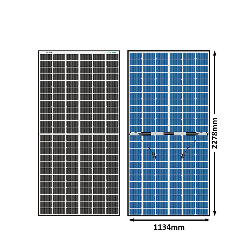SHARK Bi-Facial Solar Panel, 550-570W, 144 Cells, 16 Bus Bar