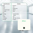 Fusion 4 kw, 1 ø  on grid solar inverter