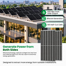 Loom Solar Mono PERC Half-Cut Shark 550 Wp Bifacial, 144 Solar Cells PV Module (Pack of 2)