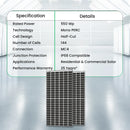 Loom Solar Mono PERC Half-Cut Shark 550 Wp, 144 Solar Cells PV Module (Pack of 2)