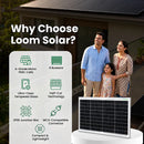 Loom Solar Mono PERC, Half Cut 55 Wp, 12 V Portable Solar Panel for Home Lighting System & DIY Projects