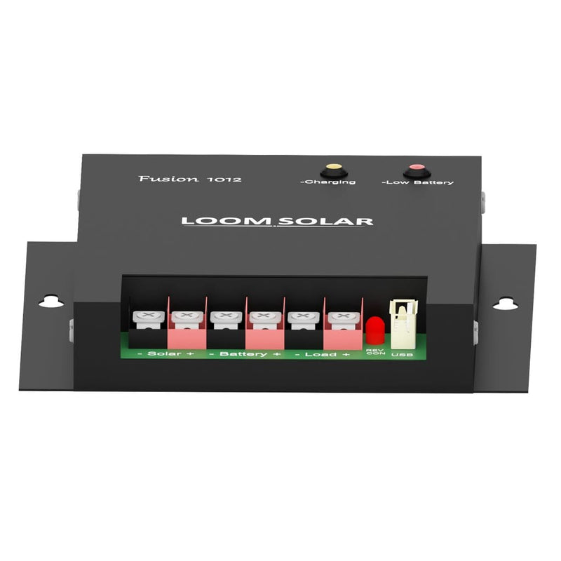 12 Months Warranty Charge Controller Loom Solar - Fusion 1012 charge controller - 10 amps for Lithium batteries