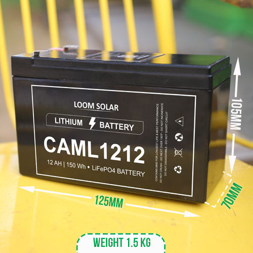 ATOM 12 Ah / 150 वाट घंटा घर, मशीनों के लिए बहुउद्देश्यीय लिथियम बैटरी