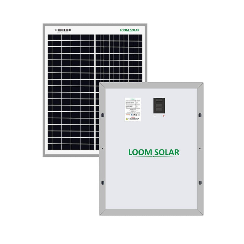 25 Years* Warranty Solar Panels Loom Solar Panel 20 watt - 12 volt for Small Battery Charging