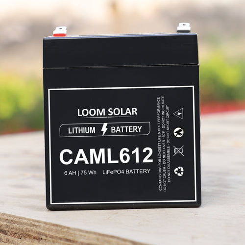 CAML 6 Ah / 75 Watt hour Multi Purpose Lithium Battery - LOOM SOLAR