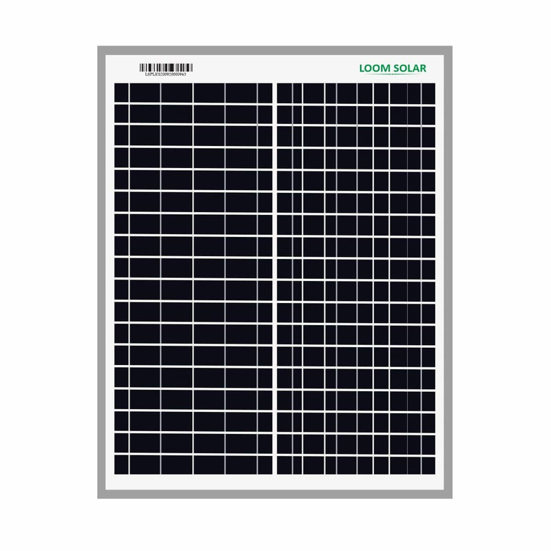 25 Years* Warranty Solar Panels Loom Solar Panel 20 watt - 12 volt for Small Battery Charging